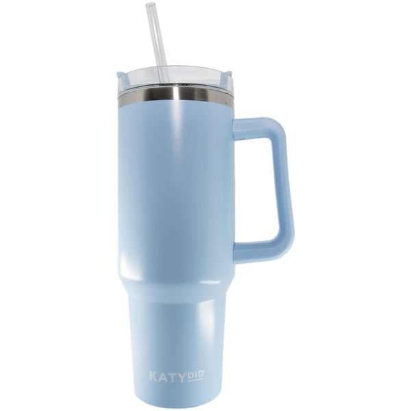 TheTumblerCo.™- 40 Oz Tumbler With Handle And Straw- LIGHT BLUE – The  Tumbler Co.