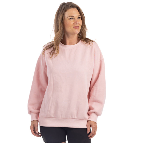 Pale Pink Brushed Slouchy Sweatshirt Wholesale Manufacturer