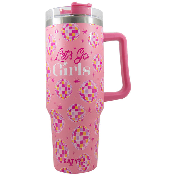 Light Pink Western Boots Wholesale Tumbler Cup w/ Handle