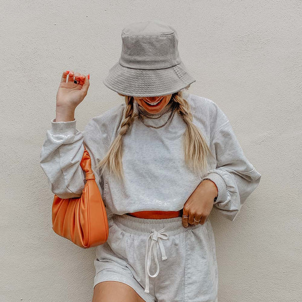 Purple Corded Women's Bucket Hat