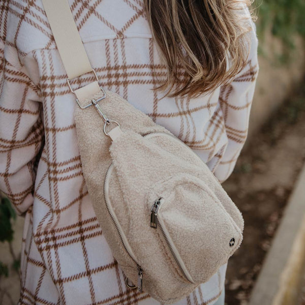 Cross Body Leather Sling Bag - Tan