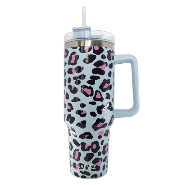 Light Blue Leopard Tumbler