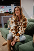 Brown Cow Print Wholesale Sherpa Pullover