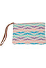 Coral, Mint, and Lilac Squares Wristlet Purse