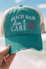 Beach Hair Don't Care with Anchor Wholesale Trucker Hat