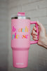 Light Pink Beach Please Wholesale Tumbler Cup w/ Handle