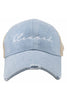 Blessed (Cursive) Wholesale Denim Trucker Hat