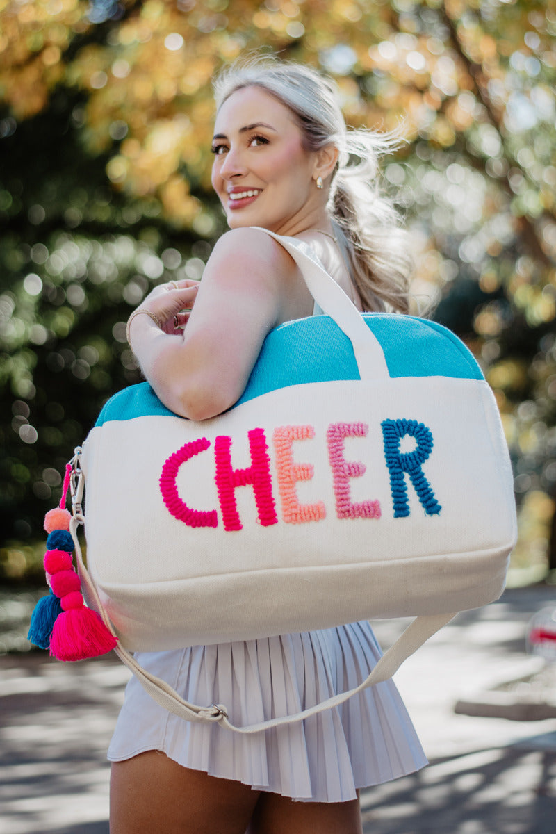 Aqua "Cheer" Wholesale Weekender Bag