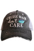 "Cruise Hair Don't Care" Wholesale Trucker Hats in Grey and Mint