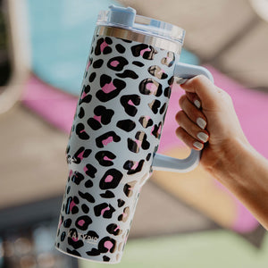 Katydid Black METALLIC Leopard Tumbler Cup with Handle – Parsons Gifts