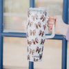 Football Bows All Over Wholesale Tumbler with Handle