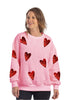 Sequined HEARTS Chenille Patch Wholesale Sweatshirt