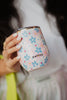 Dainty Florals Pink Wholesale Insulated Wine Tumbler