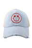 Star Eyed Happy Face Wholesale Denim Trucker Hat