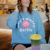 Don't Worry Darling Happy Face Wholesale Graphic Sweatshirt