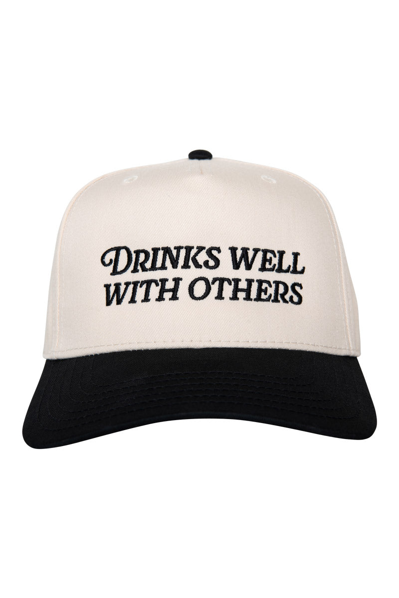 Drinks Well With Others Wholesale Two-Toned Vintage Hat