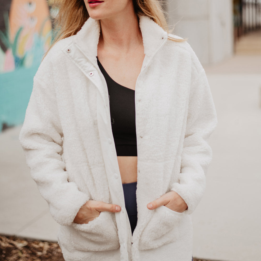 Oversized white orders jacket