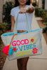 Good Vibes Only Happy Flowers Wholesale Canvas Tote Bag