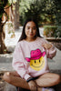 Pink Cowgirl Hat Happy Face Wholesale Graphic Sweatshirt