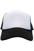 Black and White Foam Blank Wholesale Trucker Hat