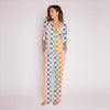 Multicolor Checkered Wholesale Loungewear Pants Set for Women