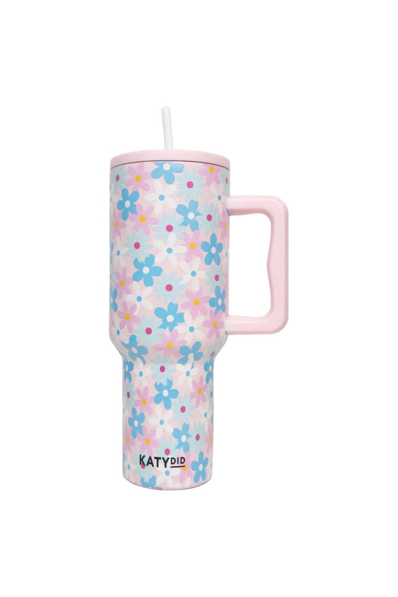 Dainty Florals Pink Wholesale 38 Oz Tumbler Cup