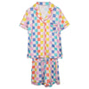 Multicolored Checker Wholesale Matching Pajamas