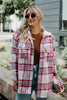 Magenta/Purple Wholesale Plaid Shacket