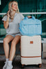 Light Blue Wholesale Weekender Bag w/ Pass-Thru Slip