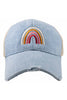 Rainbow Denim Wholesale Trucker Hat for Women