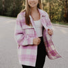 Purple Plaid Checker Women's Wholesale Shacket