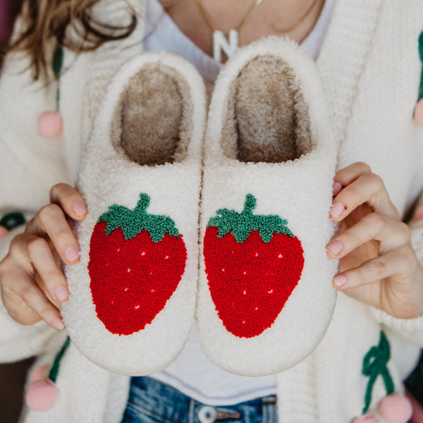 Large Strawberry Wholesale Women's House Slippers