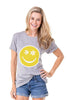 Flower Eye Happy Face Wholesale Graphic Printed T-Shirt