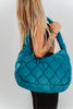 Deep Teal Wholesale Quilted Hobo Tote Bag