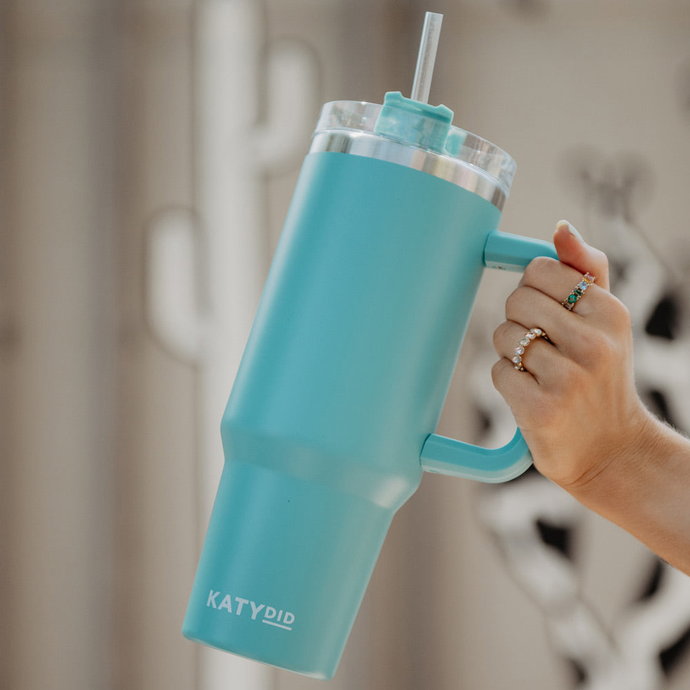 Reusable 40oz Stainless Steel Vacuum Tumbler with Straw - Perfect
