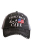 "Trump Hair Don't Care" American Flag Wholesale Women's Trucker Hat