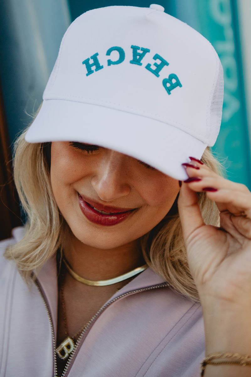 BEACH Upside Down Trucker Cap