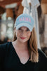 MAMA (Pink and White) Wholesale Denim Trucker Hat