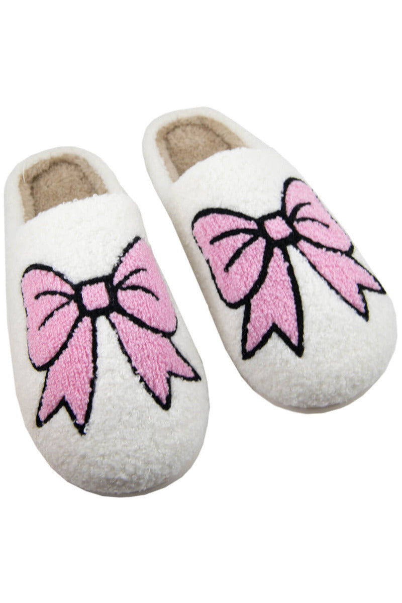 Pink bow women’s slippers