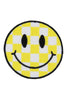 Yellow Checkerprint Happy Face Wholesale Patches for Hats (SET OF 3)