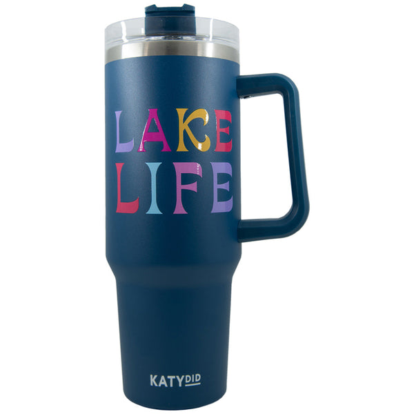 Lake Life Tumbler 40 Oz With Straw and Lid Lake Tumbler Gift 