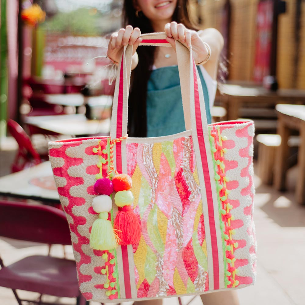 Shop the Hottest Pink Sequin Potli Bag Online Now